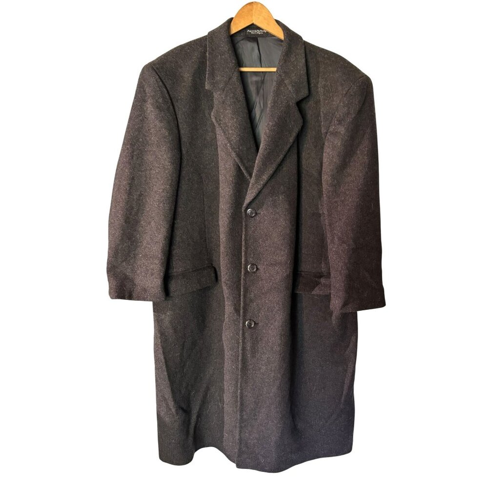 XL Silver Cloud Cashmere Blend Overcoat Made In Bulgaria